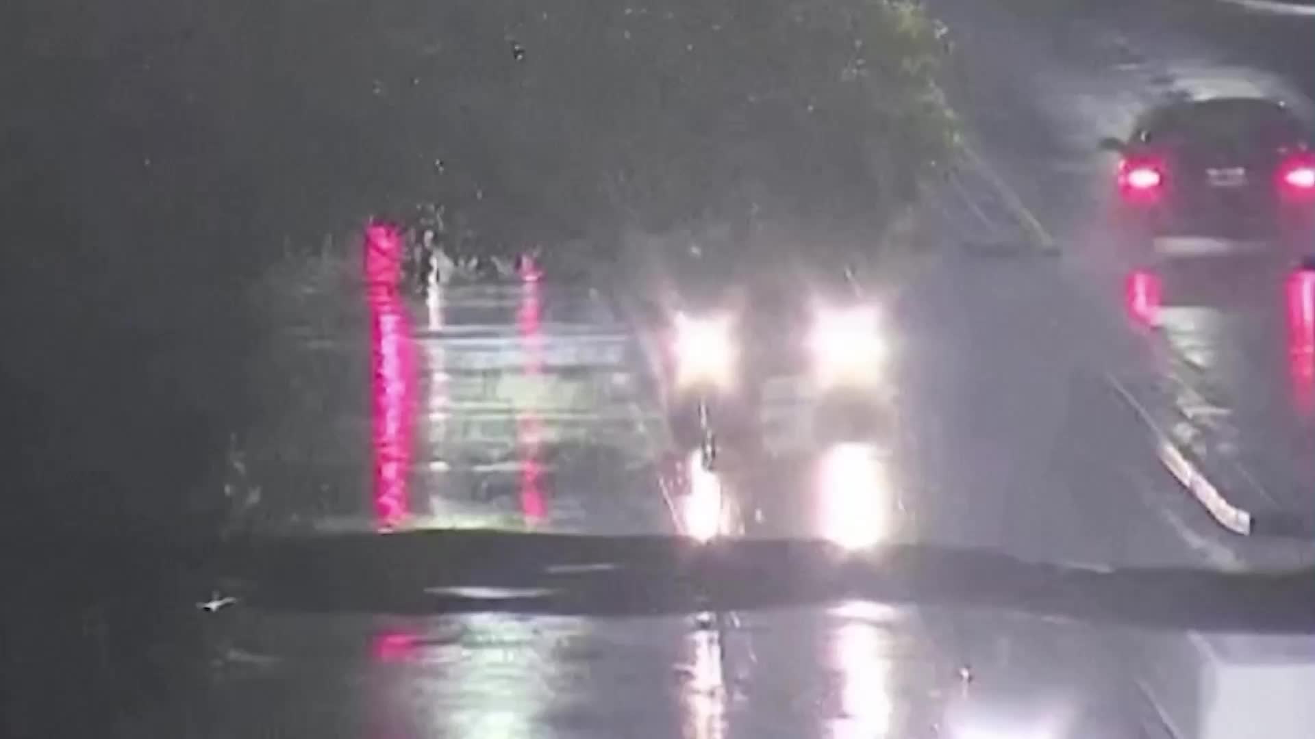 Car Falls Into A Sinkhole During Argentina Storm Videos from The