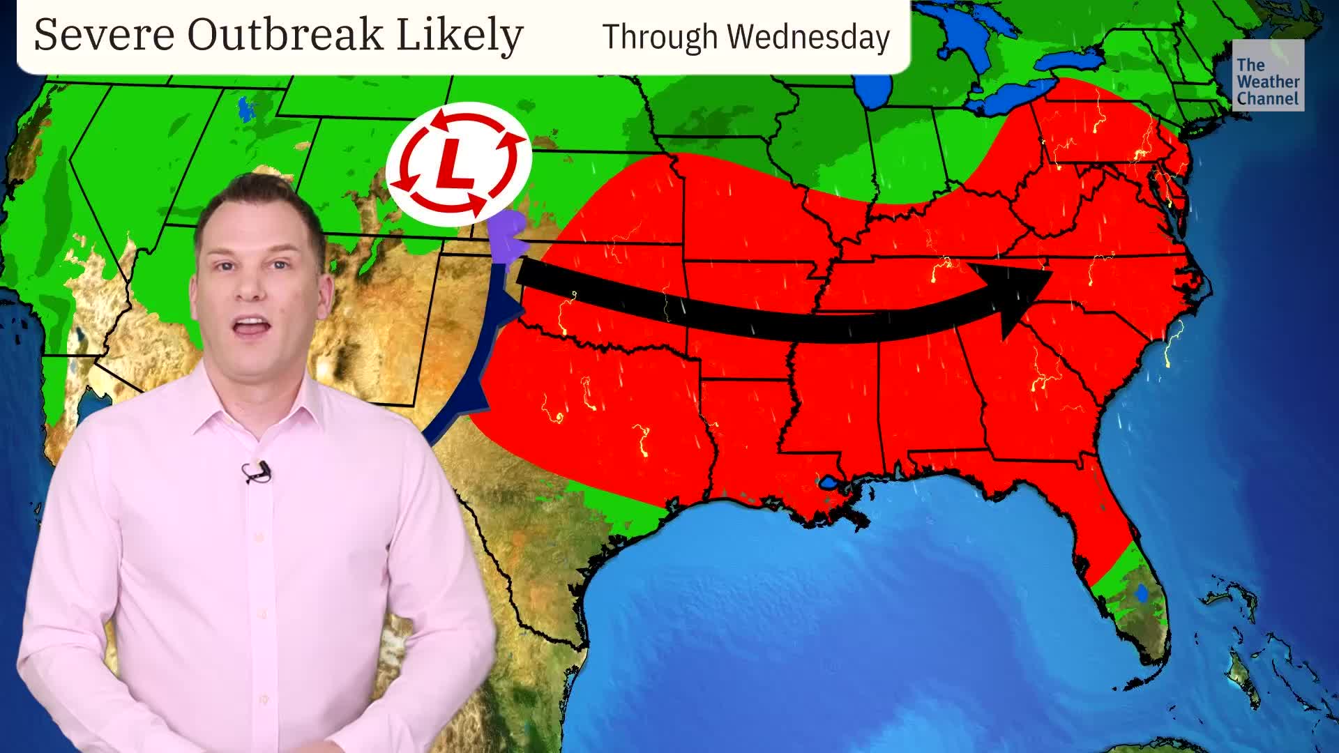 South, East Tornado Threat Expected This Week - Videos from The Weather ...
