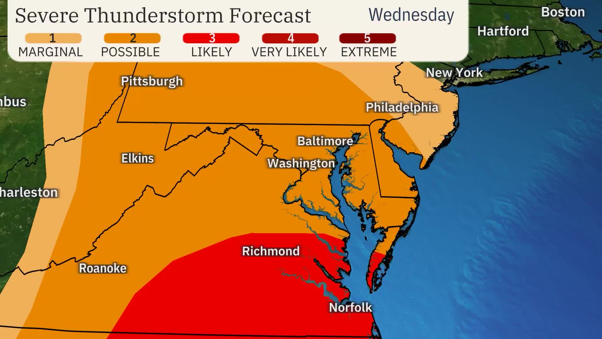 Cold Front Brings Storms, Temperature Drop To Washington, DC