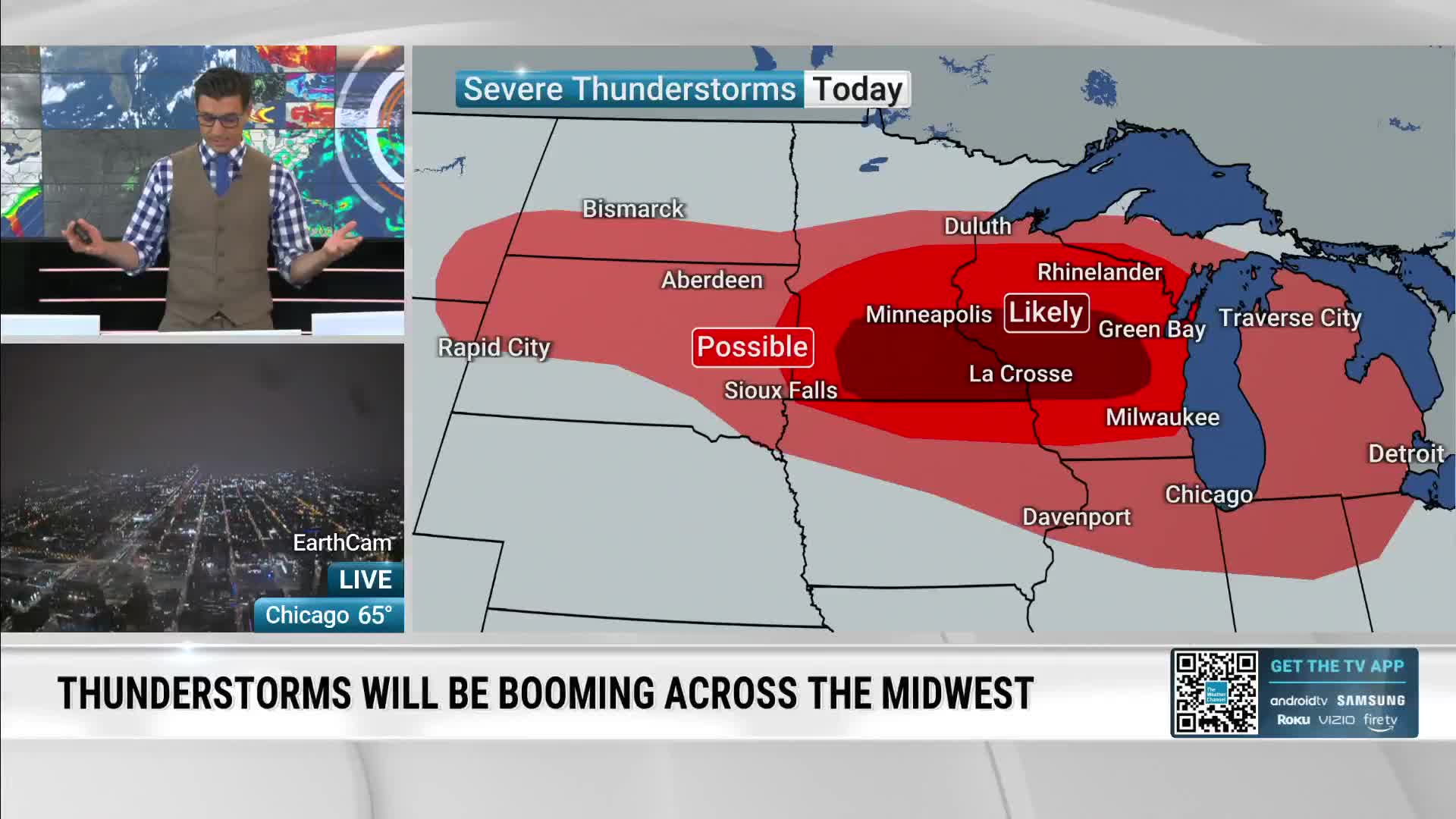 Severe Storms Likely In Upper Midwest Today