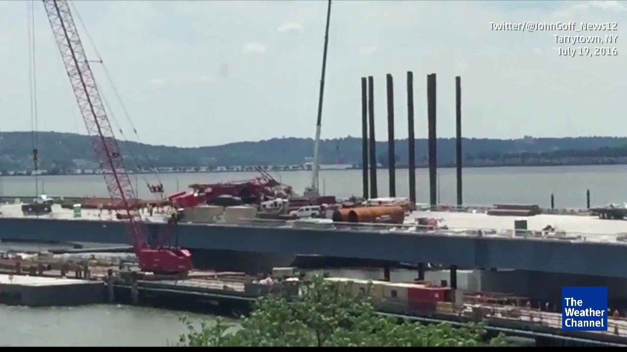 New York Crane Collapse Videos from The Weather Channel