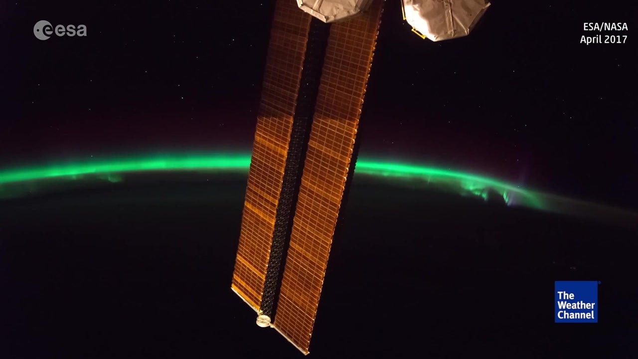 Aurora and Lighting Seen From the ISS