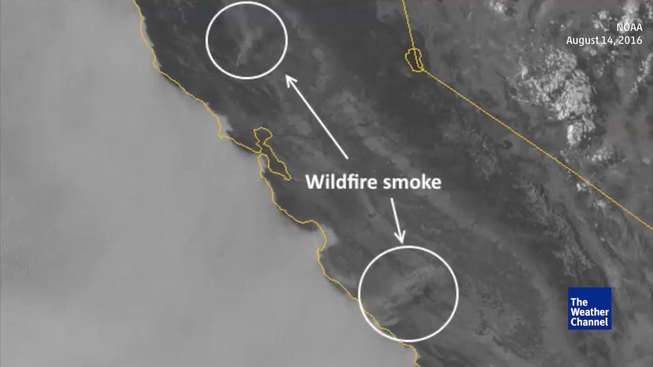 NASA Satellite Images of California Wildfires