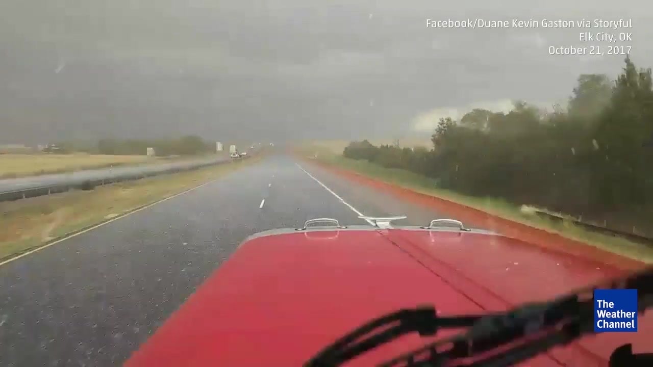 Storm Unloads Hail on Oklahoma Videos from The Weather Channel
