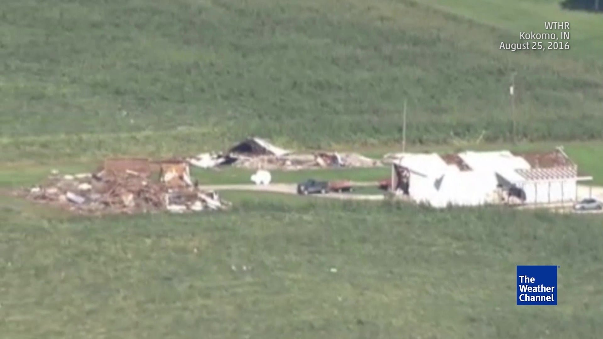 Chopper View of Indiana Tornado Damage