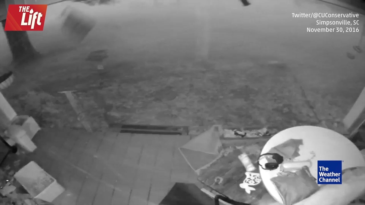 Inside a Reported Tornado in SC