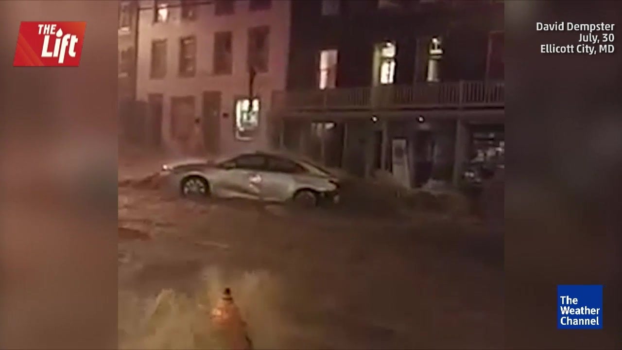 Ellicott City, Maryland Flooding 911 Call Videos from The Weather Channel