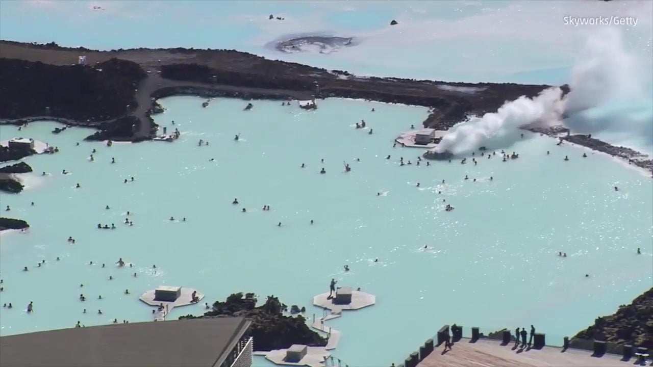 Iceland's Best Known Hot Spring In A Lava Field Videos from The