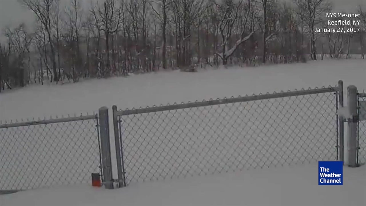 Timelapse Shows Heavy NY Snowfall Videos from The Weather Channel