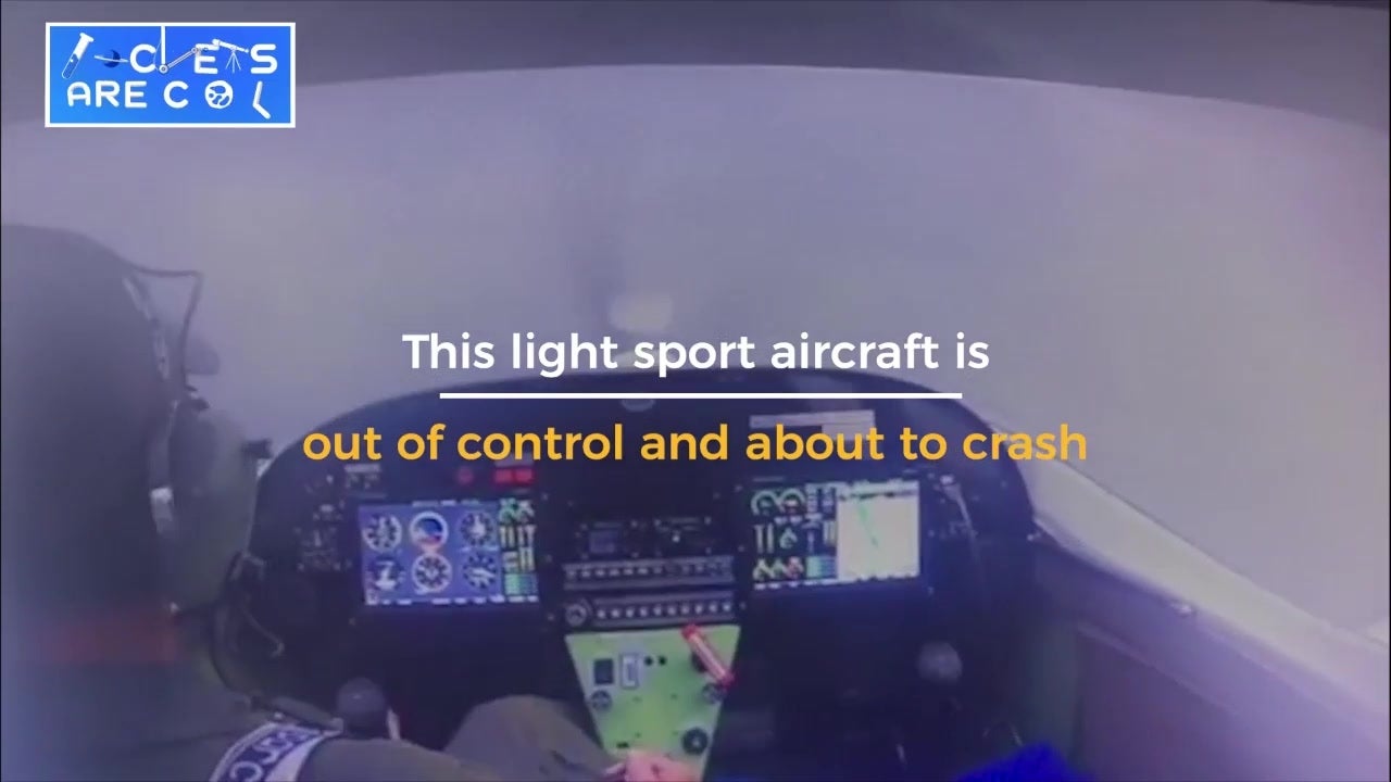 Out of Control Aircraft Saved by Parachute