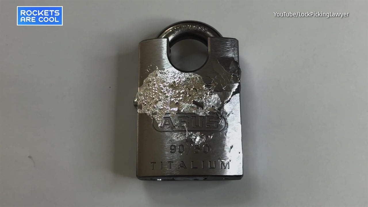 Gallium Metal Destroys Padlock Videos from The Weather Channel