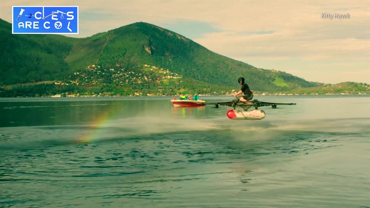 Personal Aircraft Zips Over Lakes