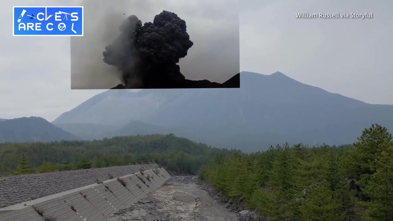 Spectacular Eruption Caught on Camera in Sakurajima