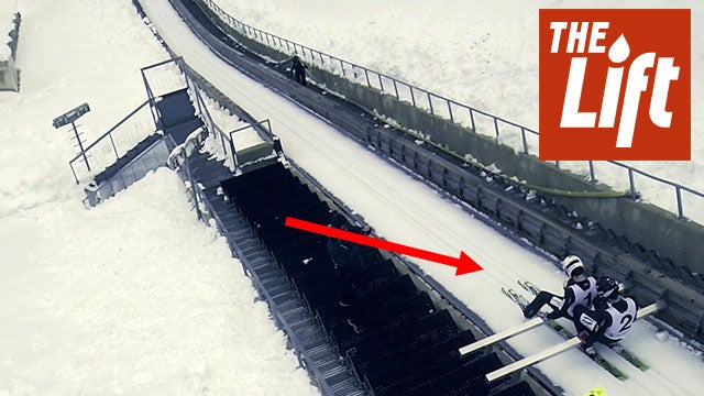Slovenian Skiers Perform First-Ever Tandem Ski Jump