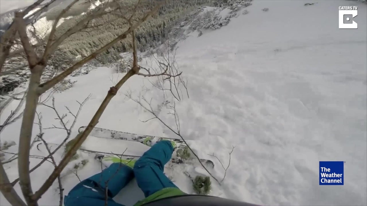 Skier Narrowly Escapes Avalanche