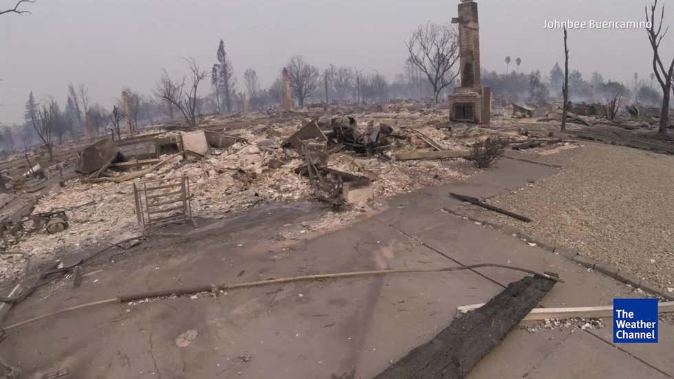 Heartbreaking Santa Rosa Scenes Videos from The Weather Channel