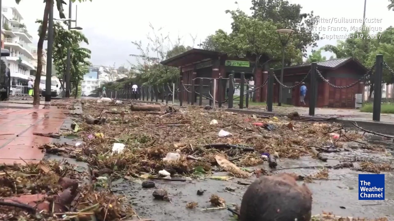 Hurricane Maria brings torrential rain and wind Videos from The