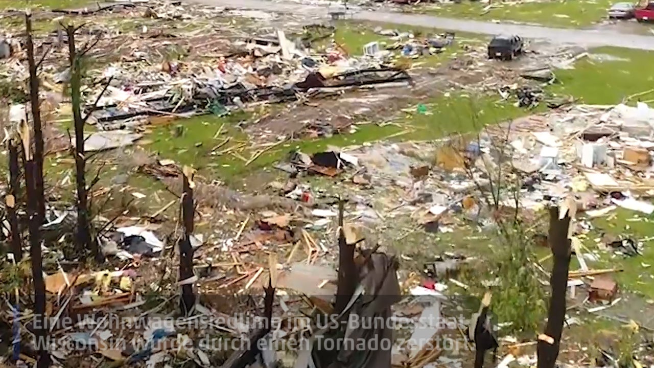 Tornado in Wisconsin verwüstet Wohnanlage - Videos von The ...