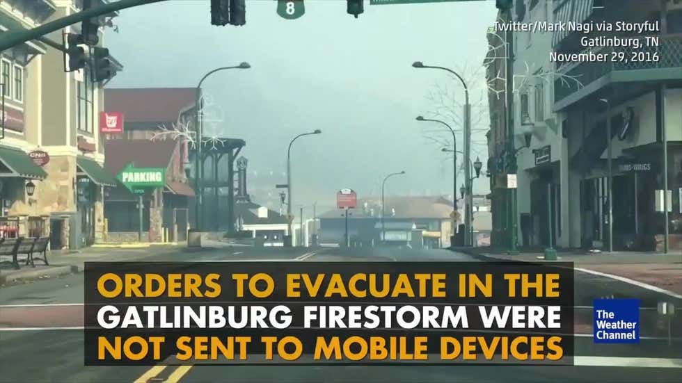 Lapse in Gatlinburg Evacuation Order Videos from The Weather Channel