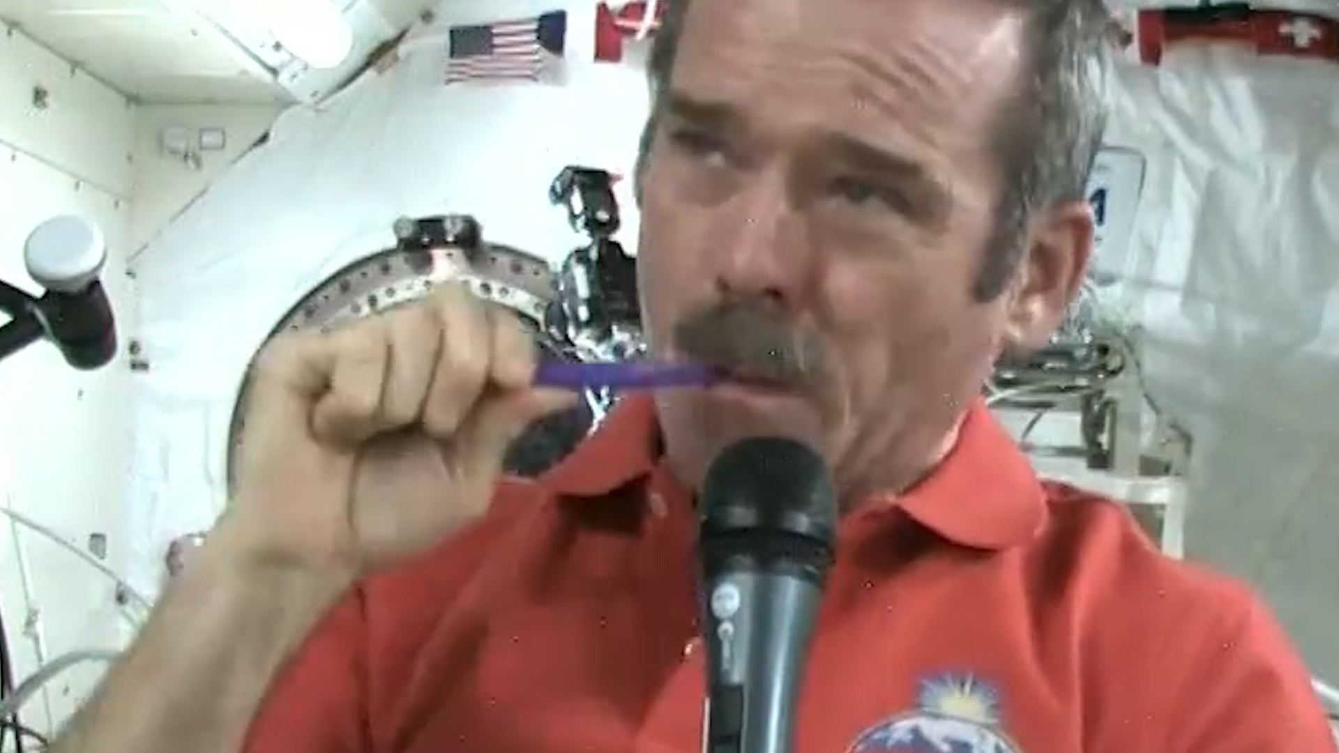 Astronaut Demonstrates How to Brush Teeth in Space The Weather Channel