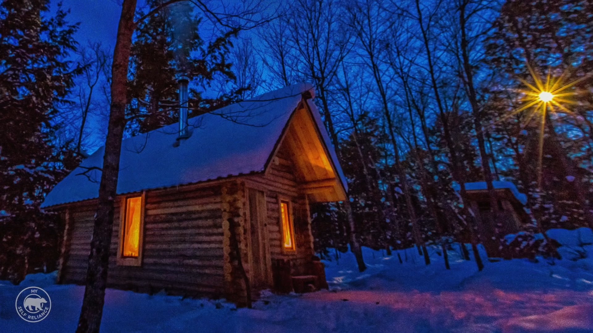 Incredible Time-Lapse of Log Cabin Built By One Man