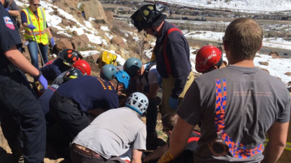 Hiker Trapped Under Huge Boulder Freed
