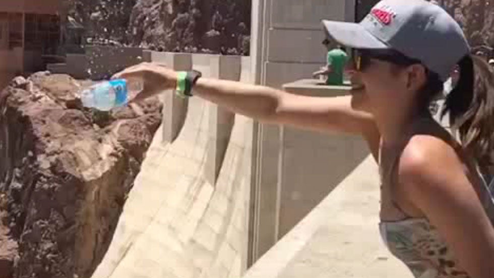Wind Reverses Water Flow at Hoover Dam
