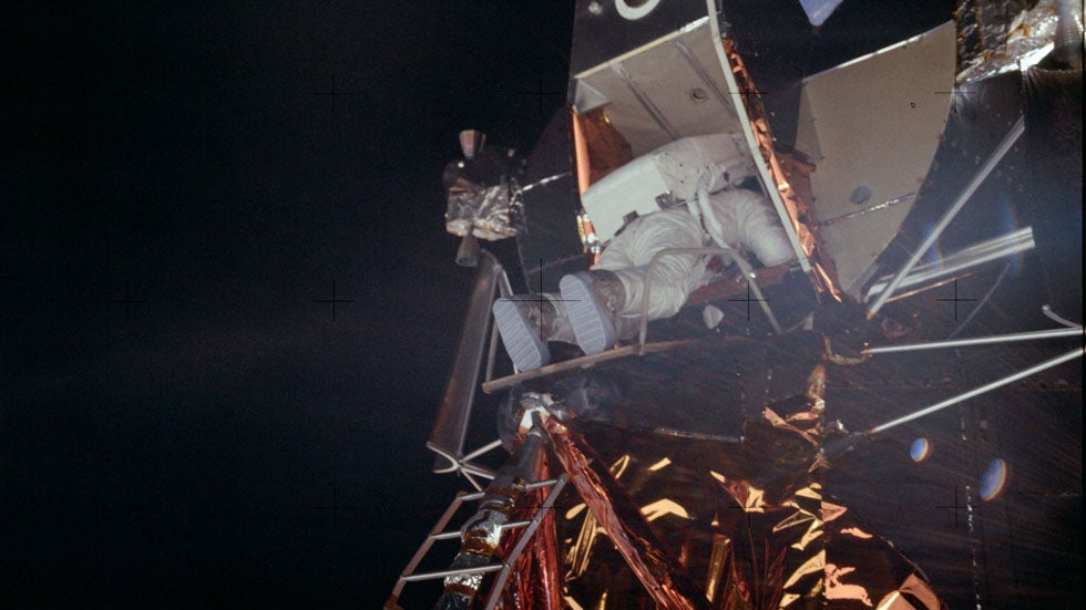 Photos Provide Intimate Look at Apollo Astronauts During Moon Landing