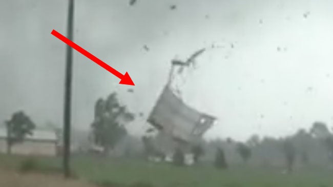 Tornado Whipping Up Debris in Ohio