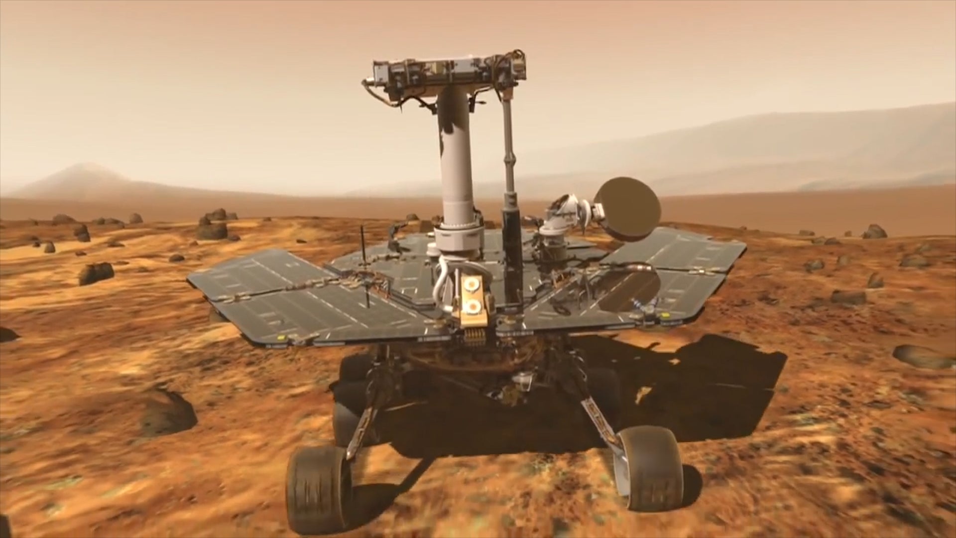 Mars Rover Trapped in Dust Storm