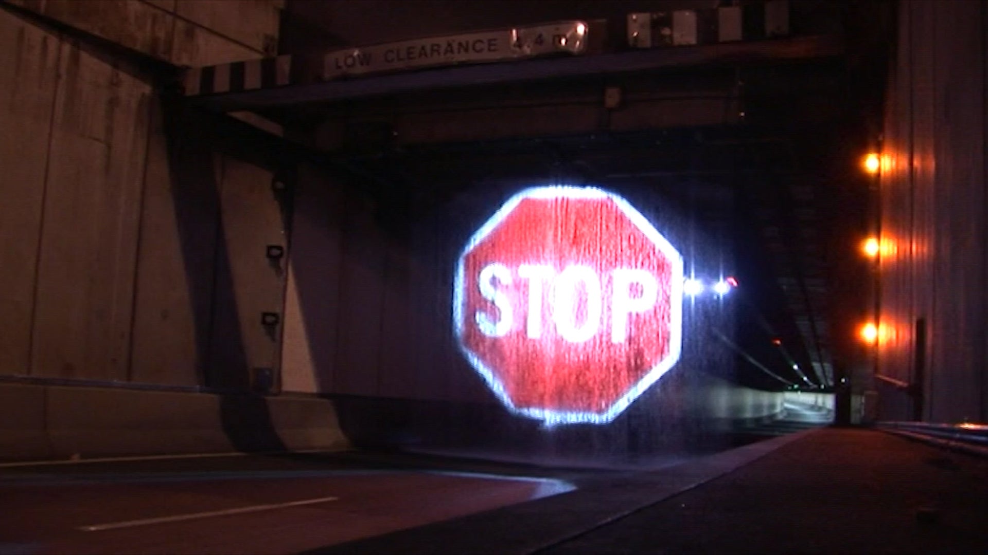 Laser-Projected Stop Sign Seeks To Prevent Truck Accidents